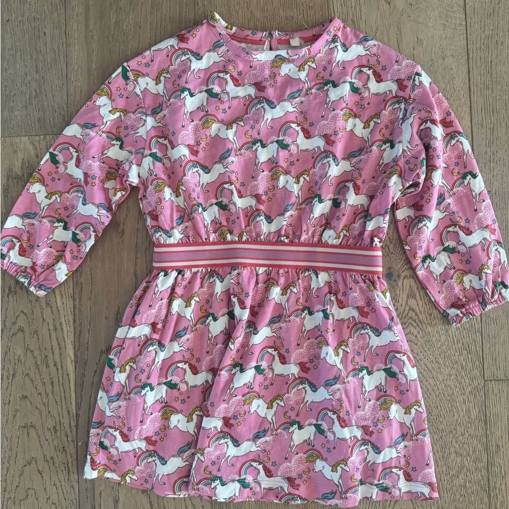 Mini Boden Pink and Green Dress - Picture 2 of 4